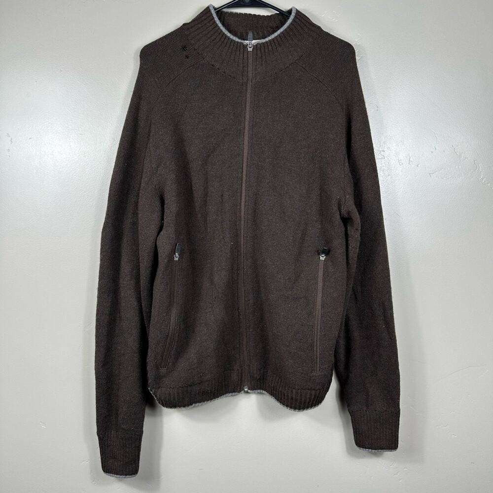 IBEX MEN’S 100% Wool Jacket Coffee Brown Size Large